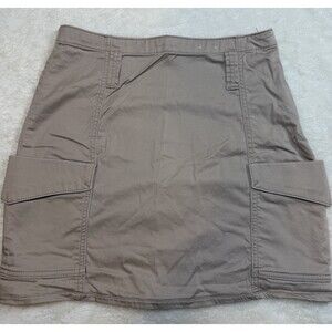 Express women’s extreme high rise stretch cargo short skirt Beige Size 6